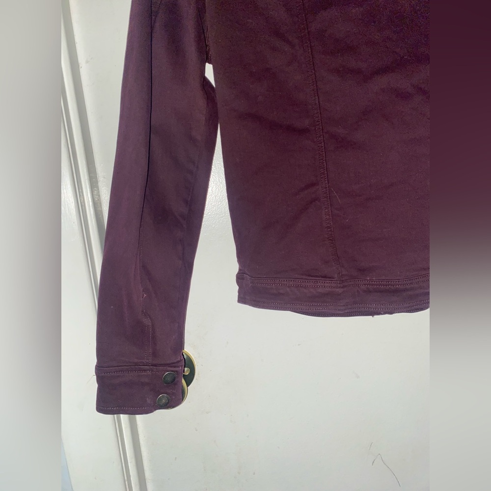 Liverpool | Women’s Medium | Denim Jacket | Stretch | Deep Burgundy Purple - Picture 13 of 16